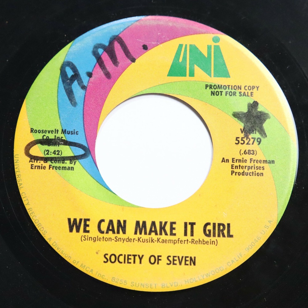 SOCIETY OF SEVEN - WE CAN MAKE IT GIRL / HOWZIT BRAH - ROCK 45